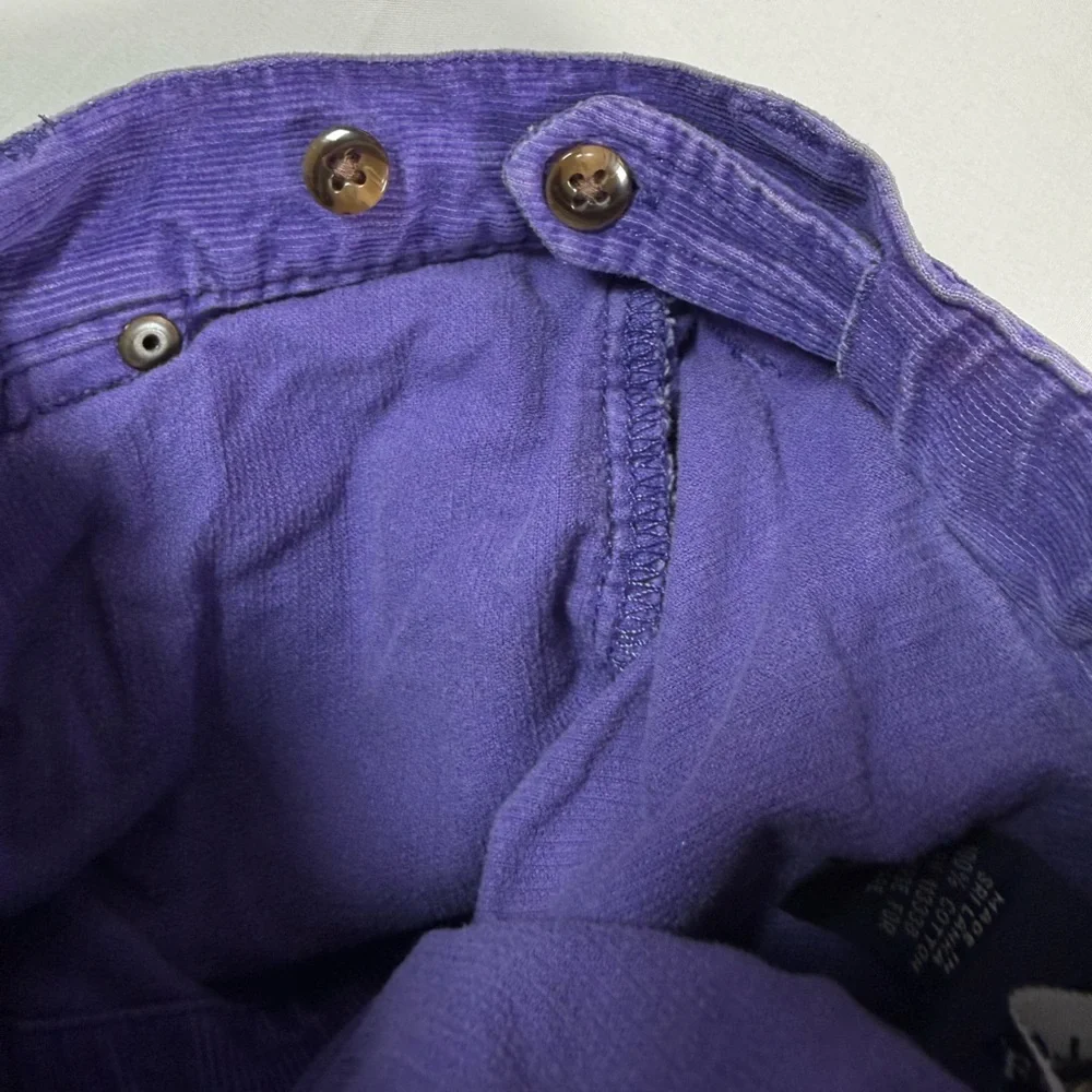 RALPH LAUREN Girls Corduroy Mini Skort 4/4T‎ Purple Pleated Pony Logo Preppy Y2K